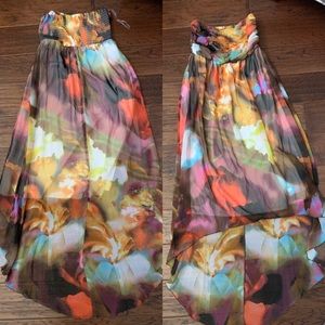 Strapless High Low Dress
